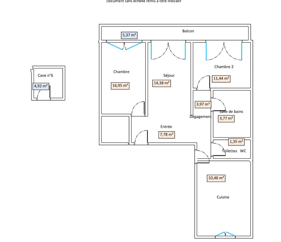 Plan de l'appartement